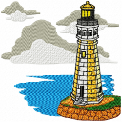 Lighthouse Embroidery Design 2